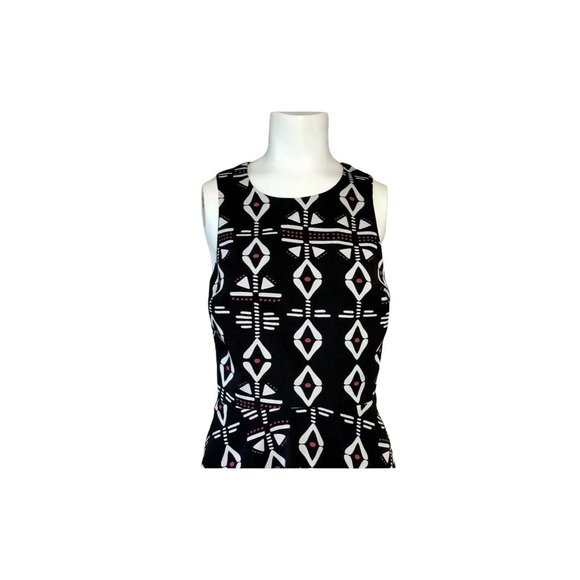 Naven by Neiman Marcus Dress Sleeveless Open Back A Line Size 6 Black And White - Picture 4 of 10